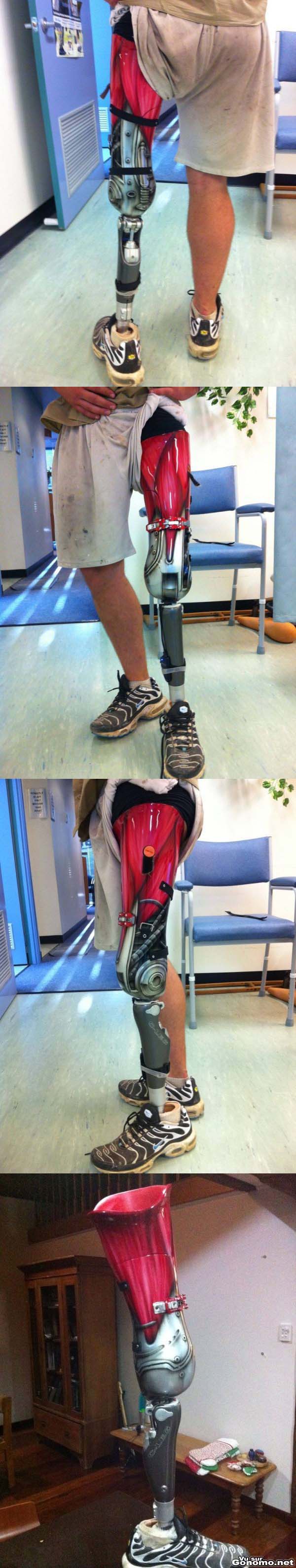 Jambe bionique : une prothese de jambe customisee mi  chair mi robot !