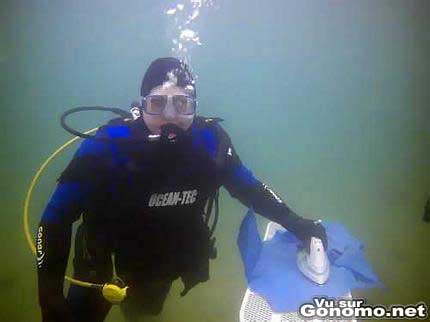 Faire du repassage sous l eau, pas facil !