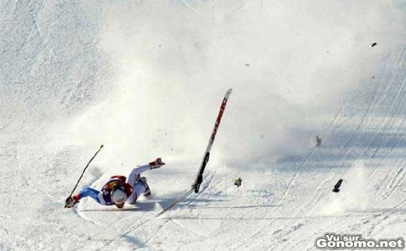 Une chute terrible a ski