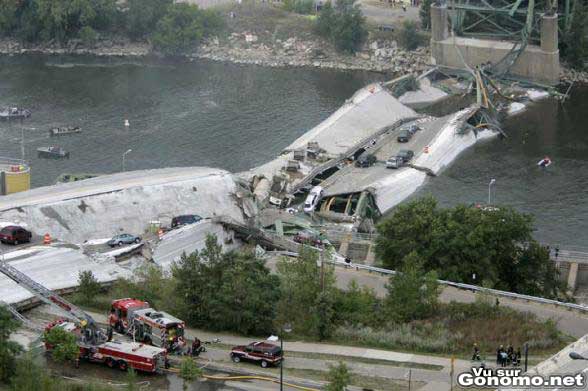 Un pont au dessus du Mississipi s effondre a pleine heure d affluence :o