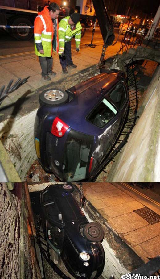 Accident insolite : mais comment a t il fait pour se planter en voiture comme ca ??