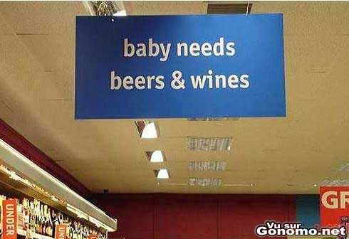 Pas intelligent d assembler alcool et bebes sur une meme affiche :p