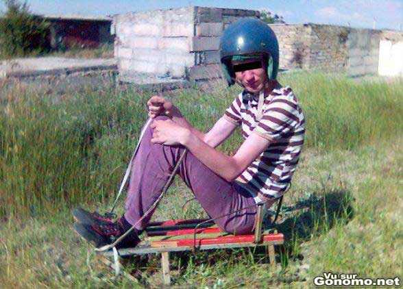 De la luge sur l herbe c est pas gagne !