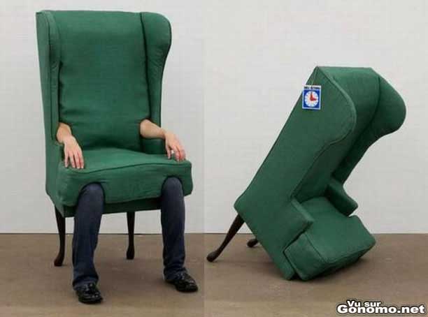 Deguisement camouflage : un fauteuil dans lequel on peut se glisser pour un camouflage parfait