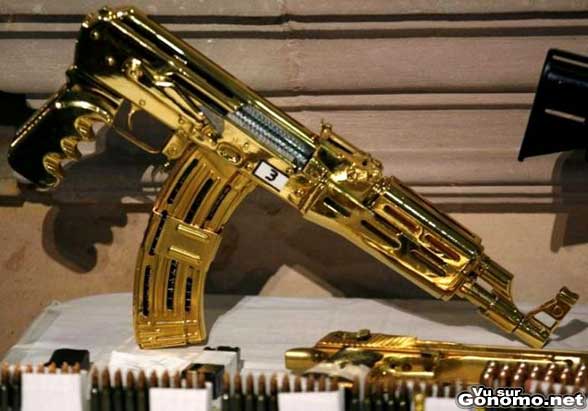 Une saisie d armes en or