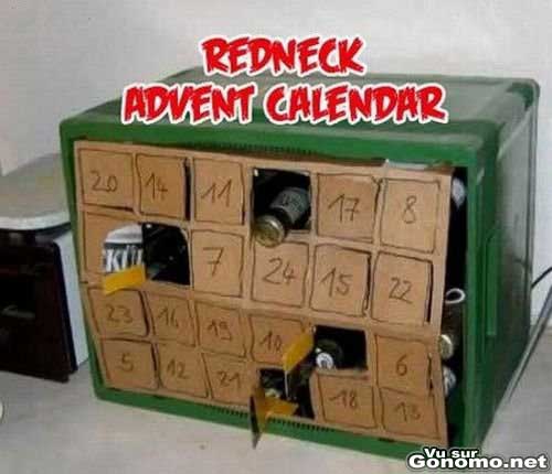 Un calendrier de l avant d alcoolique avec caisse de 24 bouteilles de biere