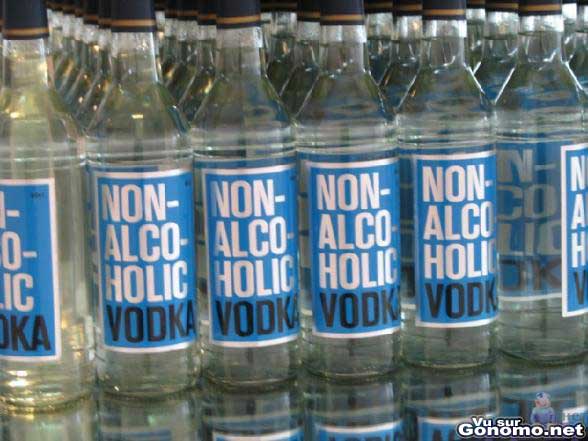 De la Vodka sans alcool, c est pas commun ca !
