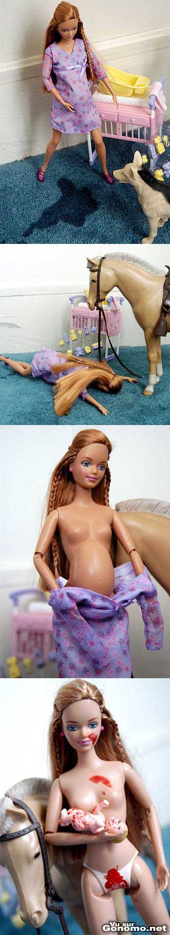 Barbie perd les eaux et se fait accoucher par un cheval !? WTF ???