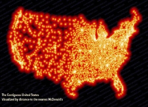La carte des Mc donalds des Etats Unis. Impressionnant ! :o