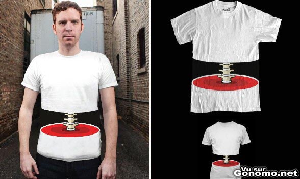 Illusion optique avec ce t-shirt qui laisse apparaitre votre colonne vertebrale