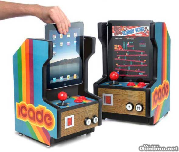 ICade : une petite borne d arcade pour jouer a des jeux retros avec son iPad. Fake ou pas ?