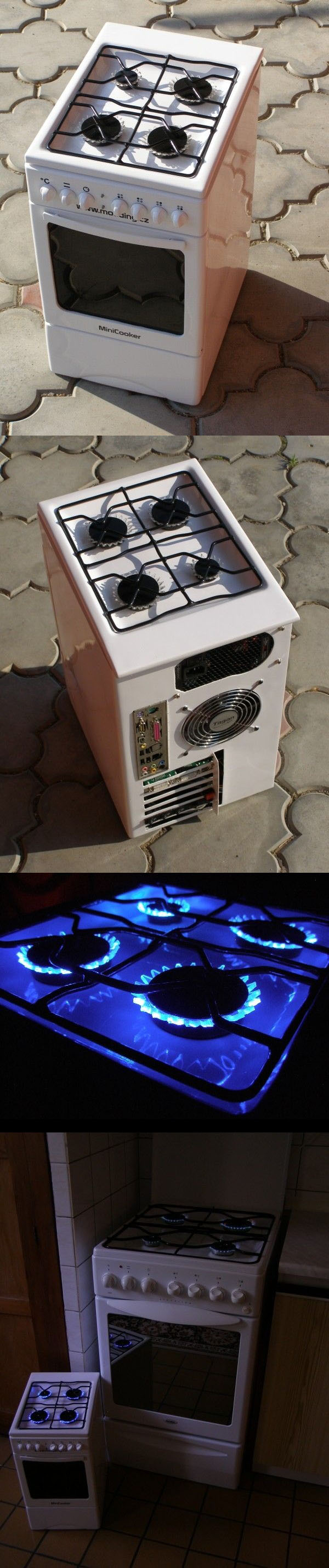 Minicooker, le mini pc dans une fausse cuisiniere a gaz !