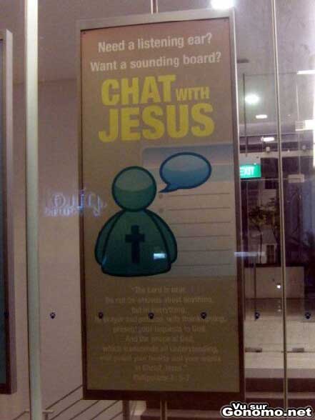 Chat with Jesus : je ne savais pas que Jesus etait connecte sur Msn ... :)