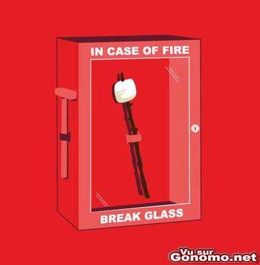 En cas d incendie, brisez la glace ...