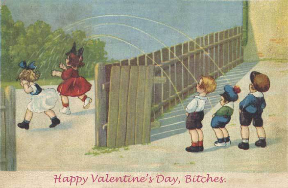 happy valentine day girl boy pipi
