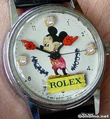 Et si t as une montre Mickey, t as rate ta vie ? :)