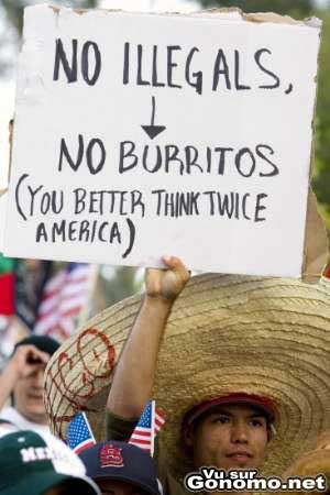No illegals, no burritos lol
