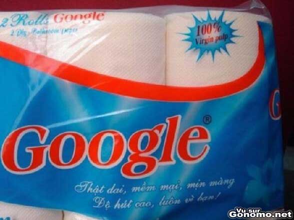 Papier toilette Google : pas sur que ca marche mais c est quand meme un bon coup de publicite