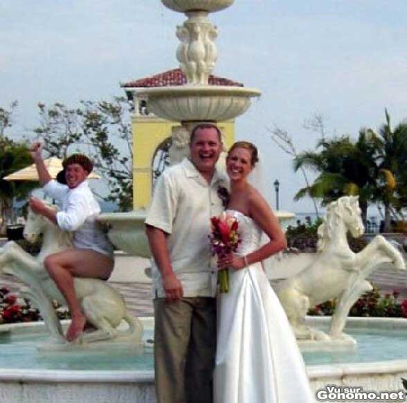 Photo ratee : une photo de mariage qui ne figurera surement pas dans le futur album de mariage