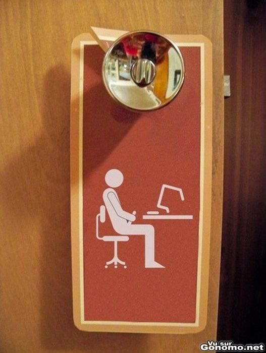 Please Dont Disturb : une affichette ne pas deranger svp un peu plus explicite qu a l habitude