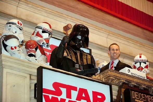 Les personnages de Star Wars font l ouverture de la bourse de New York