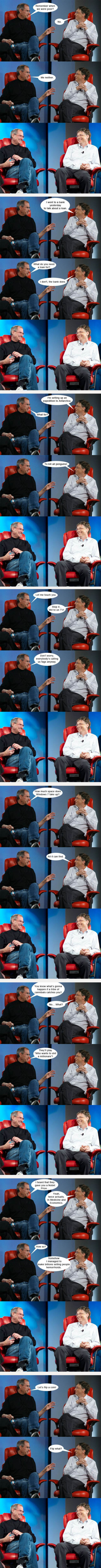 Steve Jobs et Bill Gates seraient ils plus marrants qu on ne le croit ? :)
