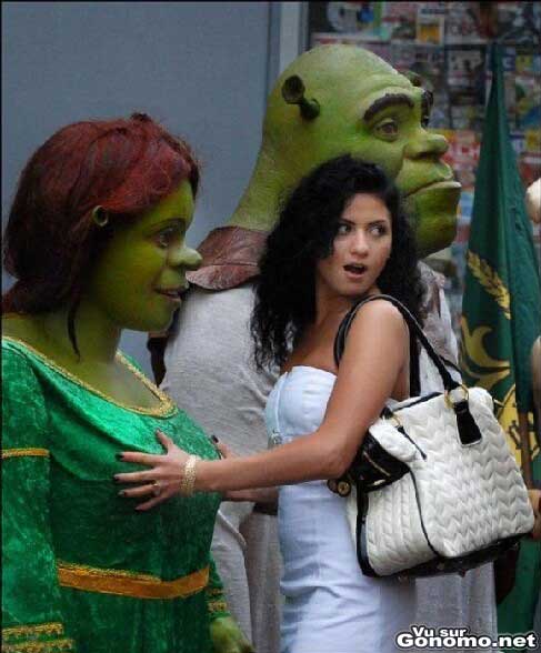 Elle est jalouse de la grosse poitrine de Fiona, la femme de Shrek :p