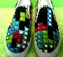 Des bonnes chaussures de Geek aux motifs Tetris