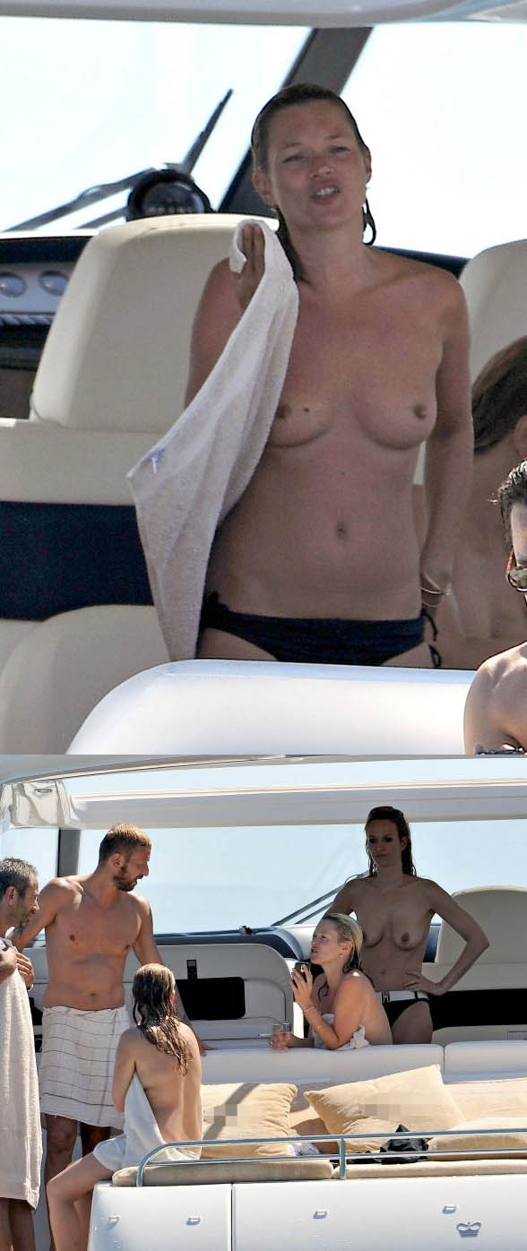 Kate Moss et Karen Mulder topless a St Tropez