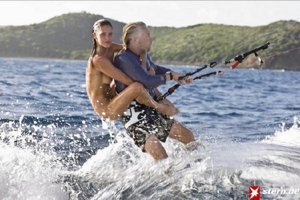 Richard Branson ne fait pas du kite surf comme tout le monde