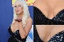 Zoom sur le decolte de Christina Aguilera. Etrange !!