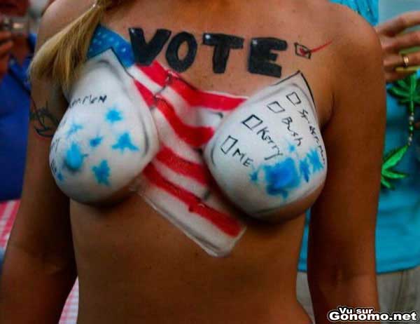 Body painting d election presidentielle : plus d actualite mais si ca peut vous inciter a aller voter ...