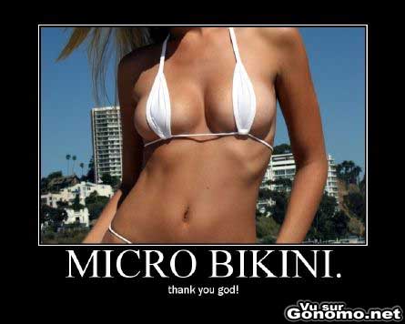Micro bikini : merci mon dieu !
