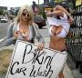 Sexy bikini car wash
