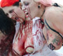 Des femmes zombies nues a Cannes pour la promotion du film Zombie Women of Satan !