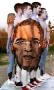 Le visage d Obama en bodypainting sur 6 personnes