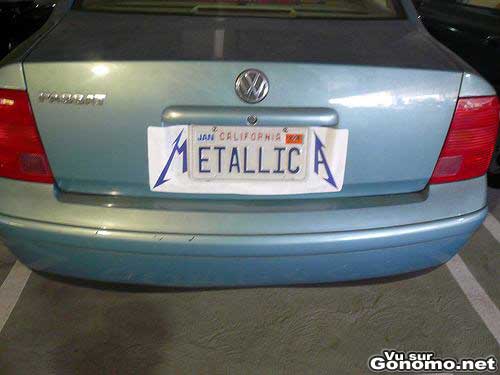 La voiture d un fan de Metallica
